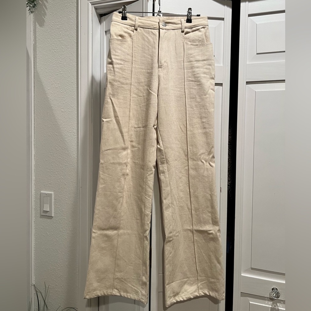 Oatmeal Wide Leg Pant Size Small